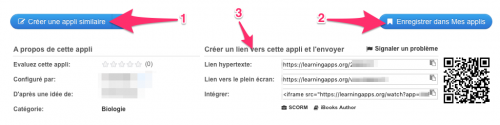 Partager une apps sur learning Apps {PNG}